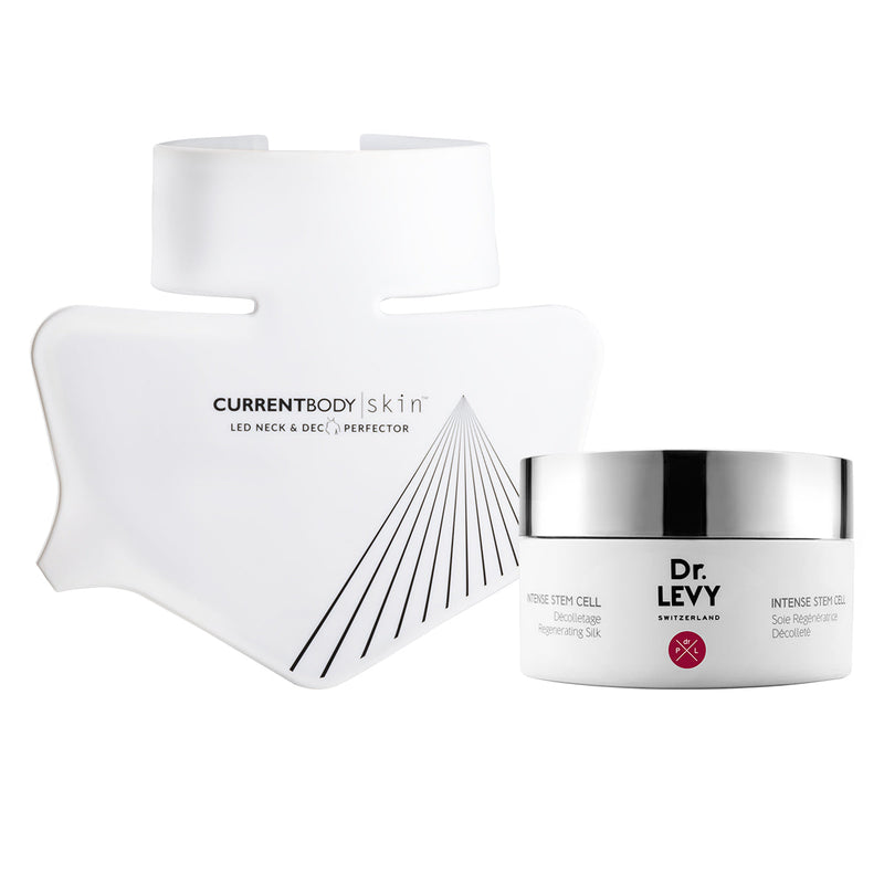 CurrentBody Skin LED Neck and Dec Perfector + Dr. Levy Décolletage Regenarating Silk
