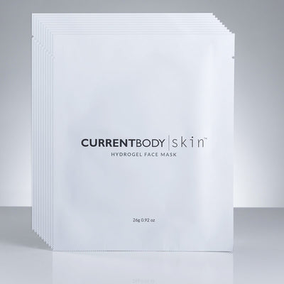 CurrentBody Skin LED Light Therapy Mask + CurrentBody Skin Hydrogel Mask (10 Pack)